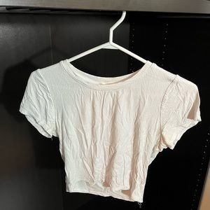 Basic White Cropped Tee